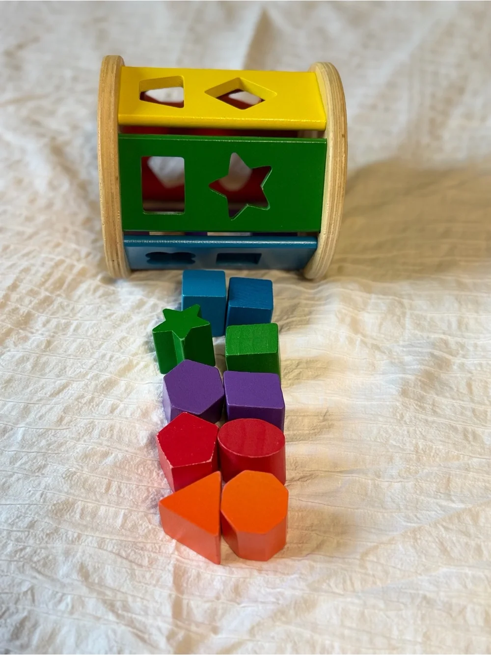 Melissa & Doug Wooden Shape Sorter Toy – Colorful Blocks